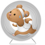 95768-Sweaty-Hamster-Running-In-An-Exercise-Wheel-And-Listening-To-Music-Poster-Art-Print