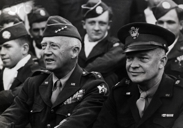 Generals Patton and Eisenhower